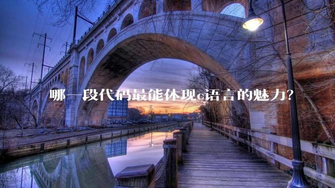 哪一段代码最能体现c语言的魅力？